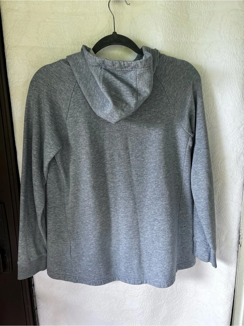 Nike Gray Crewneck Sweatshirt with Blue Camo Swoosh